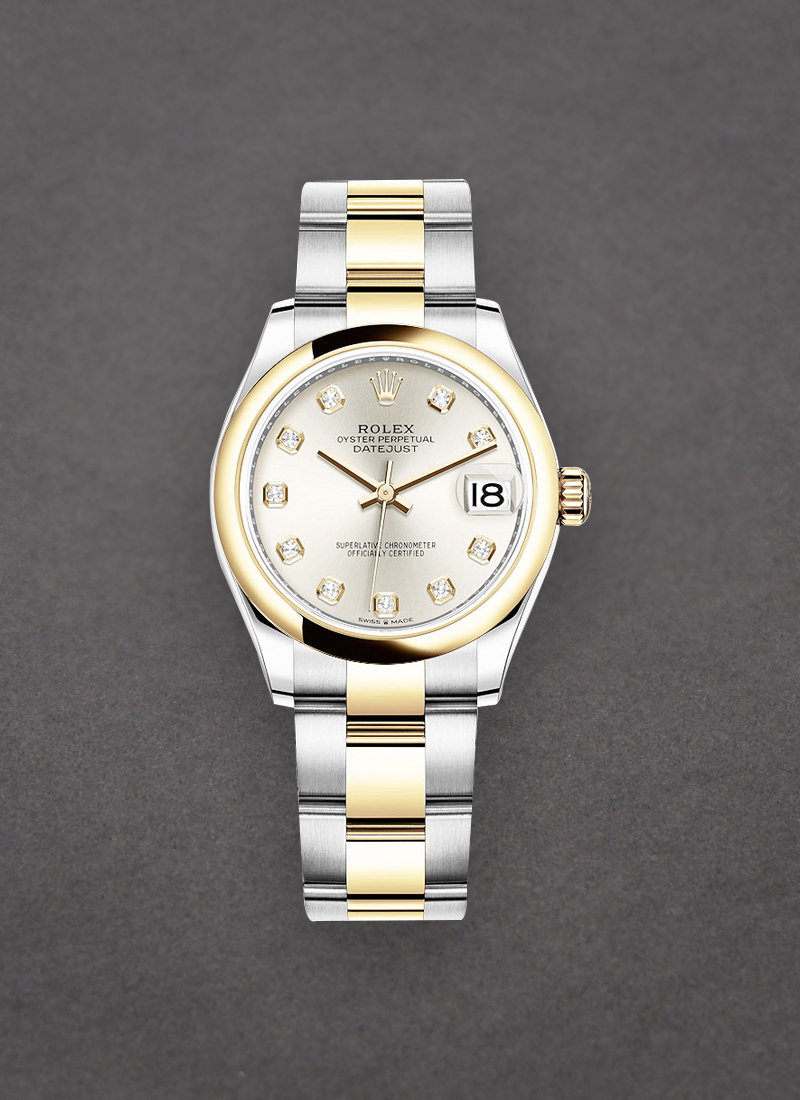 Rolex Unworn Datejust 31mm in Steel with Yellow Gold Domed Bezel