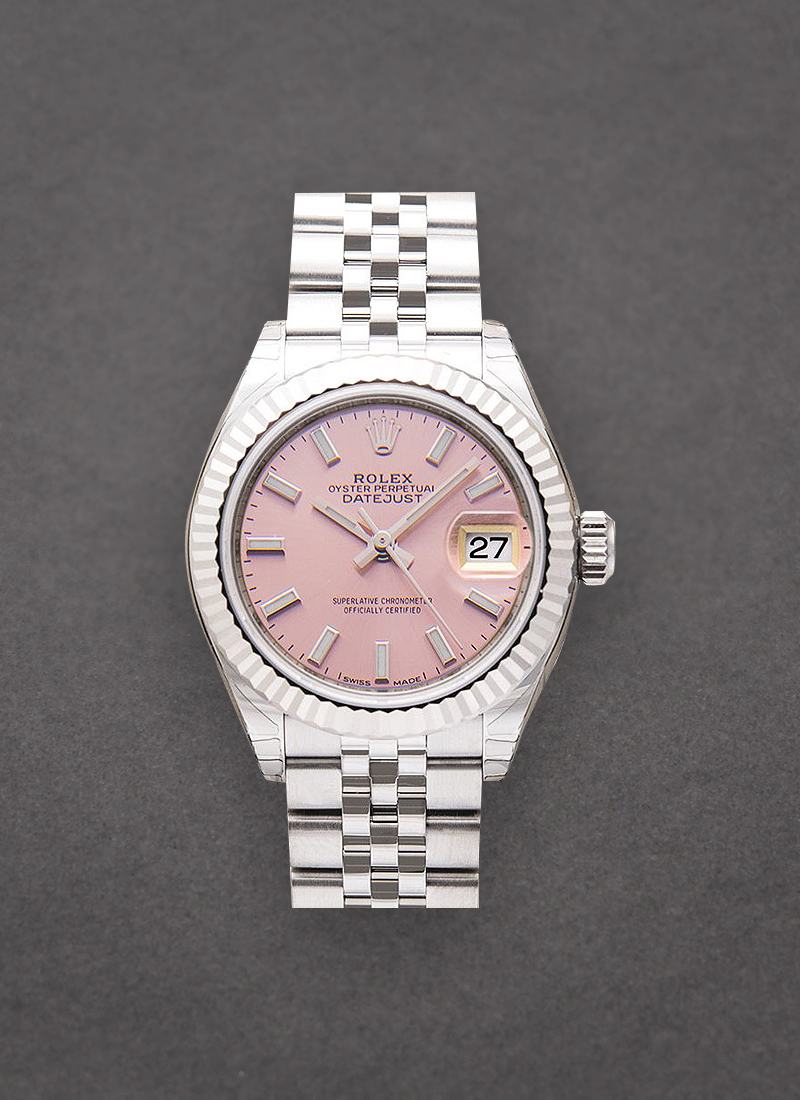 Pre-Owned Rolex Ladies Datejust 28mm in Steel with Fluted Bezel