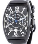 Casablanca Chronograph Automatic in Black PVD on Black Rubber Strap with Black Dial