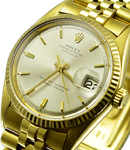 Vintage Datejust 1601 36mm in Yellow Gold On Yellow Gold Jubilee Bracelet with Silver Dial
