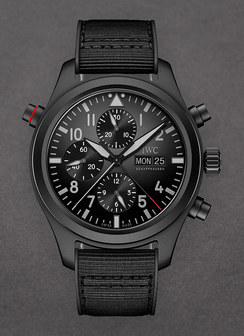 IWC Pilot's Watch Double Chronograph Top Gun 44mm in Ceratanium