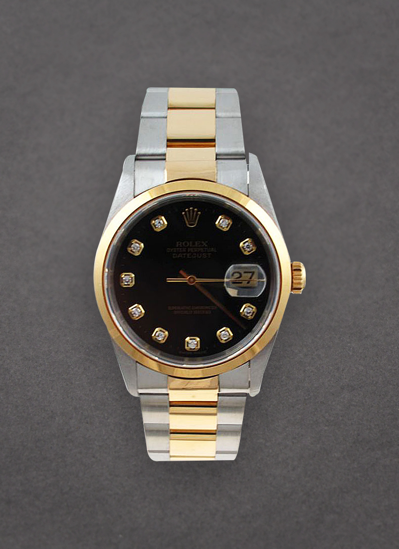 Pre-Owned Rolex Datejust 36mm in Steel with Yellow Gold Smooth Bezel