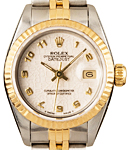 Lady's 26mm Datejust in Steel with Yellow Gold Fluted Bezel on Bracelet with Ivroy Jubilee Arabic Dial