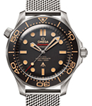 Seamaster Diver 300M Co-Axial Master Chronometer 007 Edition Titanium Case On Titanium Bracelet with Brown Dial