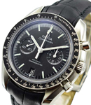 Speedmaster Moonwatch 44mm on Strap with Black Dial 