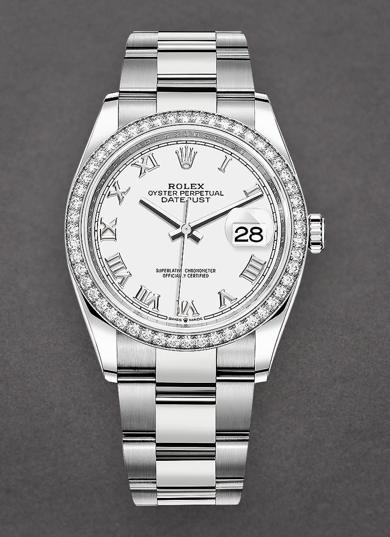 Rolex Unworn Datejust 36mm in Steel with Diamond Bezel