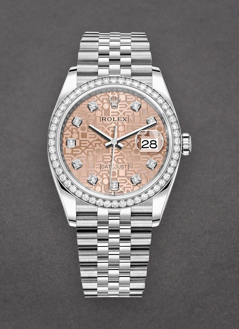 Rolex Unworn Datejust 36mm in Steel with Diamond Bezel