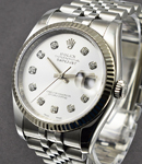 Datejust 36mm 116234 with Custom Silver Dial  Jubilee Bracelet - Fluted Bezel