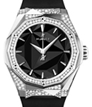 Classic Fusion Orlinski 40mm in Titanium with Diamond Bezel on Black Rubber Strap with Black Dial