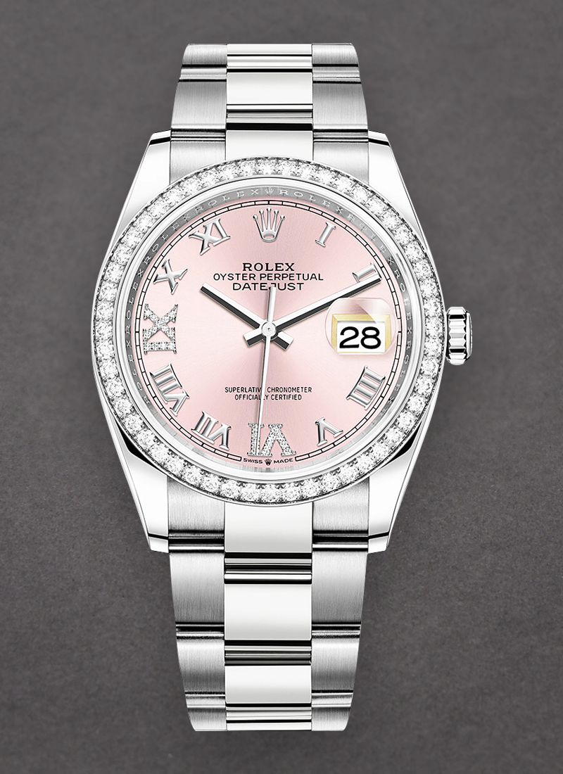 Rolex Unworn Datejust 36mm in Steel with Diamond Bezel