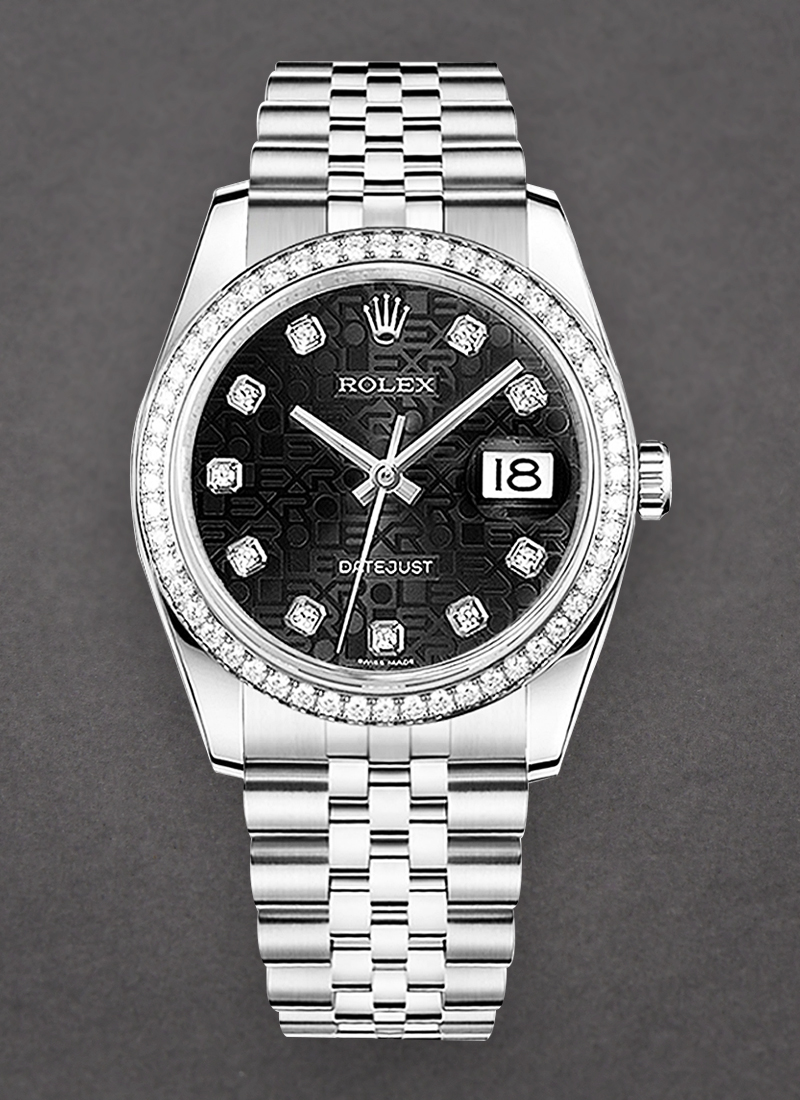 Pre-Owned Rolex Datejust 36mm in Steel with Diamond Bezel