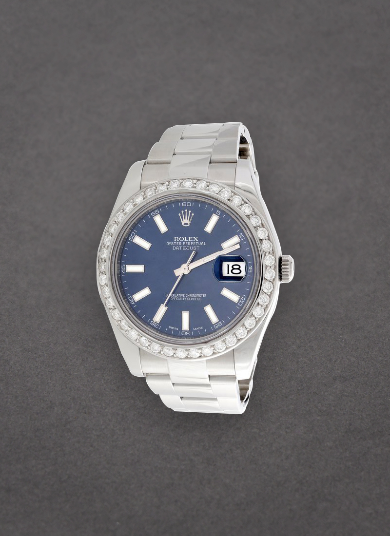 Pre-Owned Rolex Datejust II Steel 41mm with Diamond Bezel 