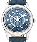 Calatrava Ref 6007A-001 Limited Edition in Stainless Steel on Blue Leather Strap with Gray-Blue Dial