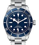 Heritage Black Bay in Steel with Blue Bezel on Steel Bracelet with Blue Dial