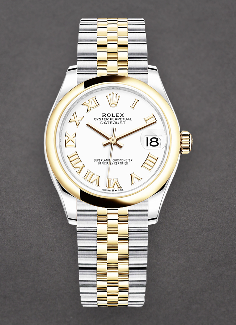 Rolex Unworn Datejust 31mm in Steel with Yellow Gold Domed Bezel