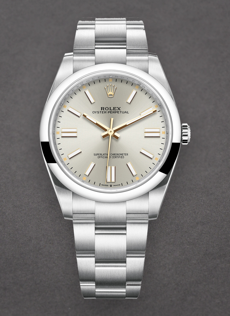 Rolex Unworn Oyster Perpetual 41mm in Steel with Smooth Bezel