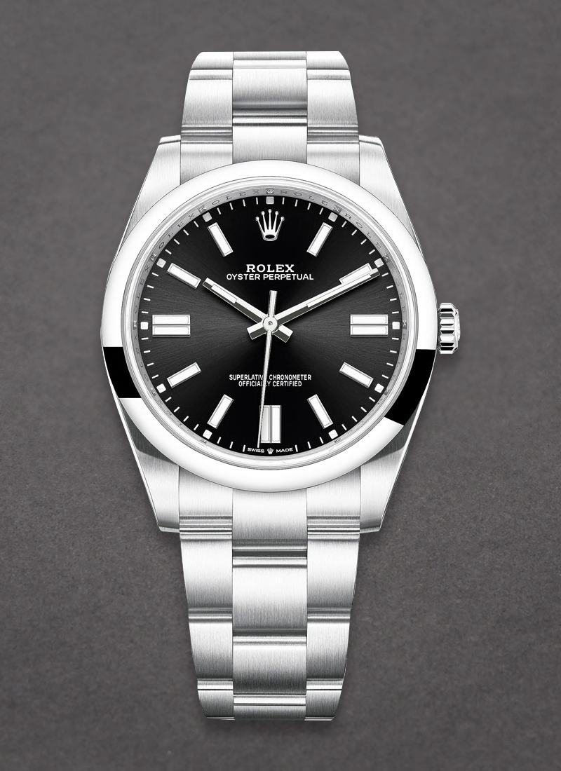 Rolex Unworn Oyster Perpetual  41mm in Steel with Smooth Bezel