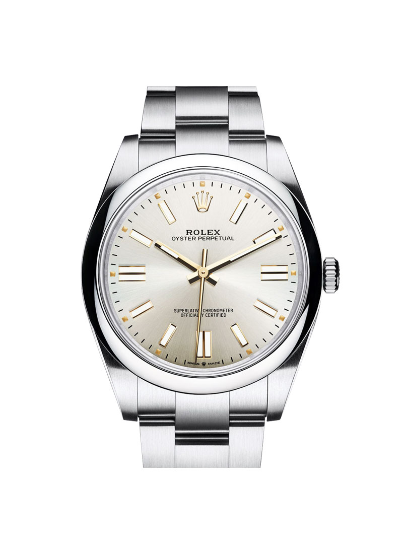 126000_Silver Rolex Oyster Perpetual No Date 36mm Steel Smooth Bezel ...