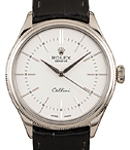 Cellini Time in White Gold on Black Crocodile Leather Strap with White Stick Dial