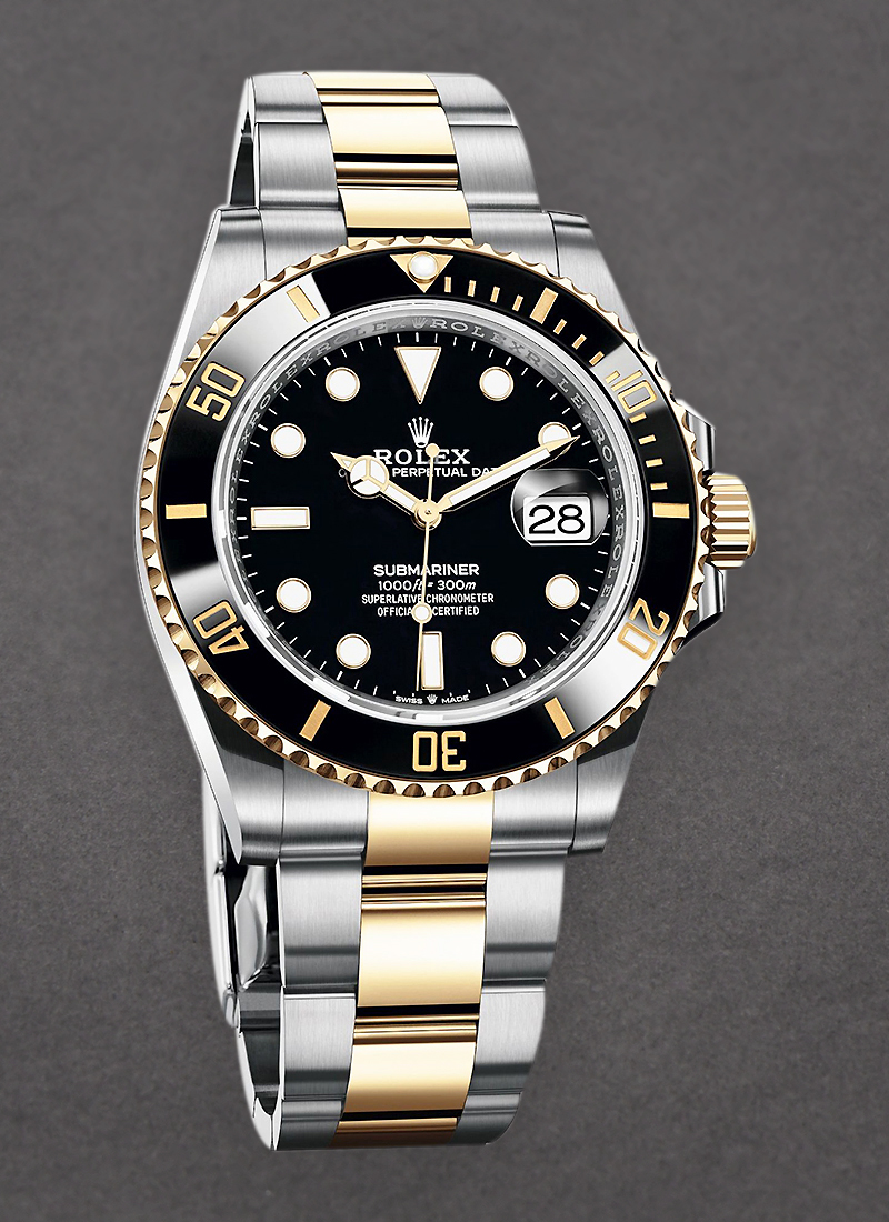 Rolex Unworn 2-Tone 41mm Submariner with Black Ceramic Bezel