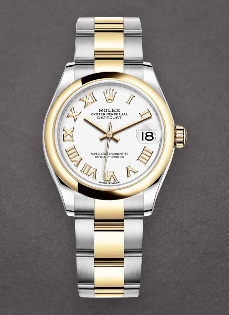 Rolex Unworn Datejust 31mm in Steel with Yellow Gold Domed Bezel