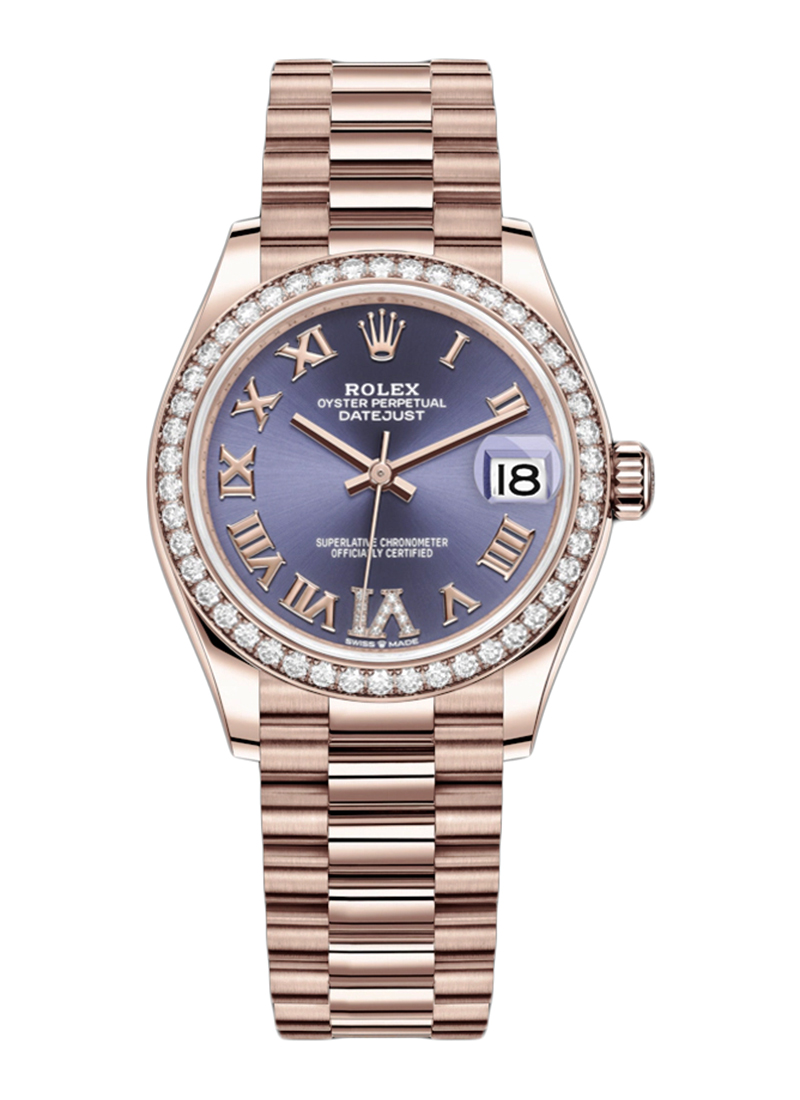 Rolex Unworn Datejust 31mm in Rose Gold with Dimoand Bezel