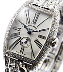 White Gold Cintre Curvex 1752 S6 On White Gold Bracelet with Silver Dial