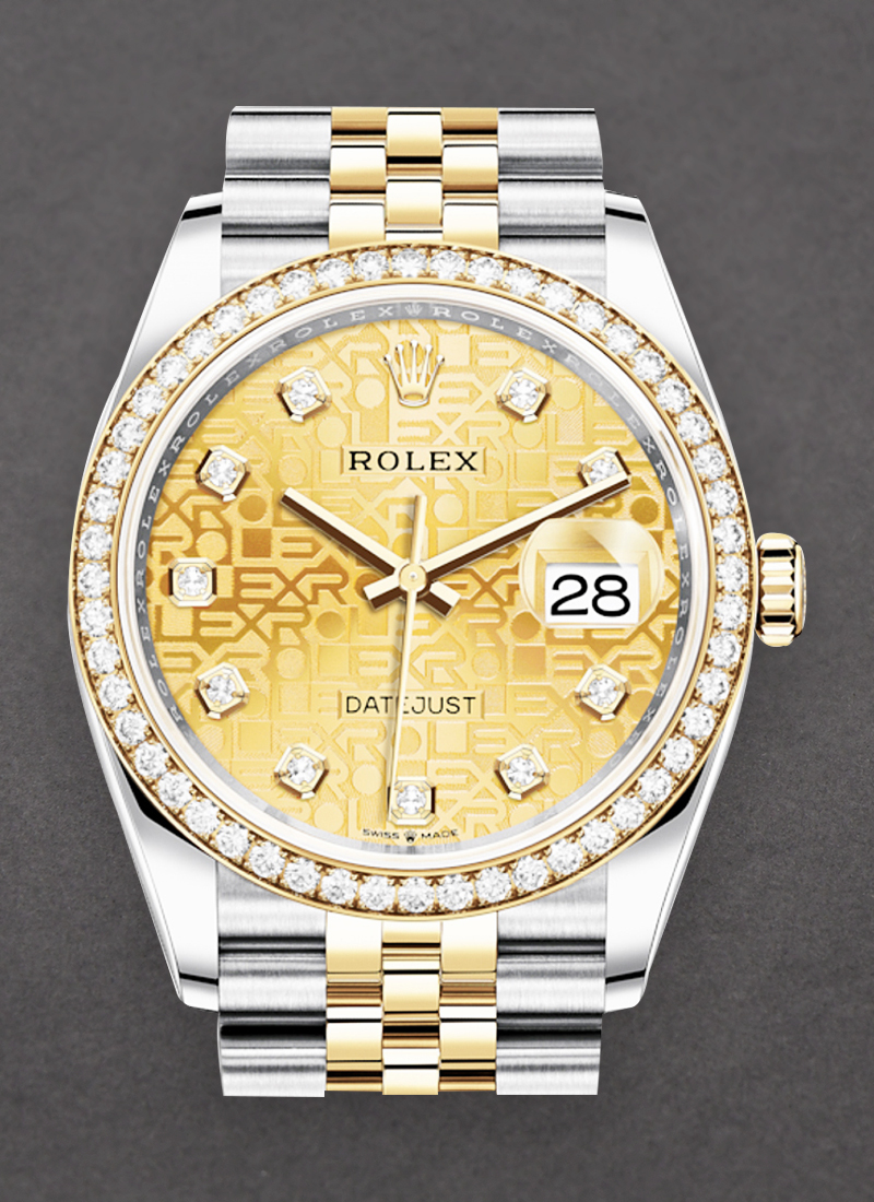 Rolex Unworn 2-Tone Datejust 36mm with Diamond Bezel