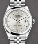 Datejust 31mm in Steel with Domed Bezel on Steel Jubilee Bracelet with Silver Index Dial