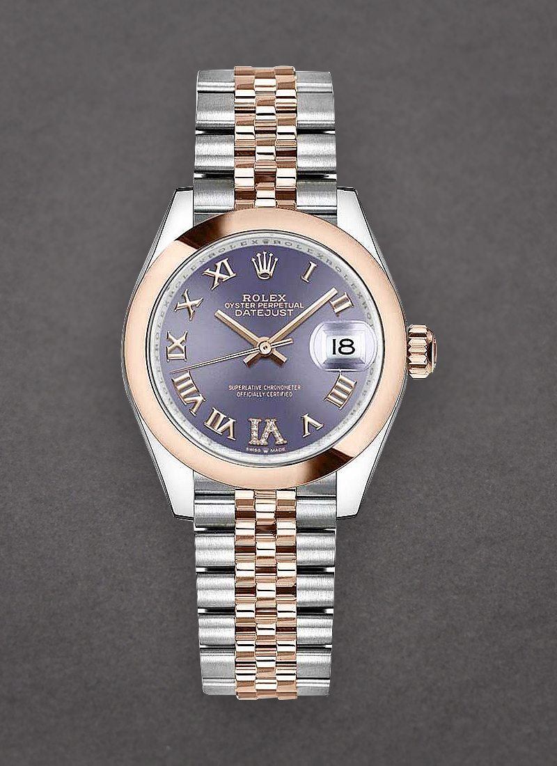 Rolex Unworn Datejust 31mm in Steel with Rose Gold Domed Bezel