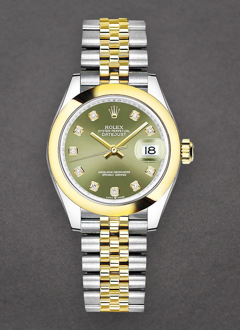 Rolex Unworn Datejust 31mm in Steel with Yellow Gold Domed Bezel