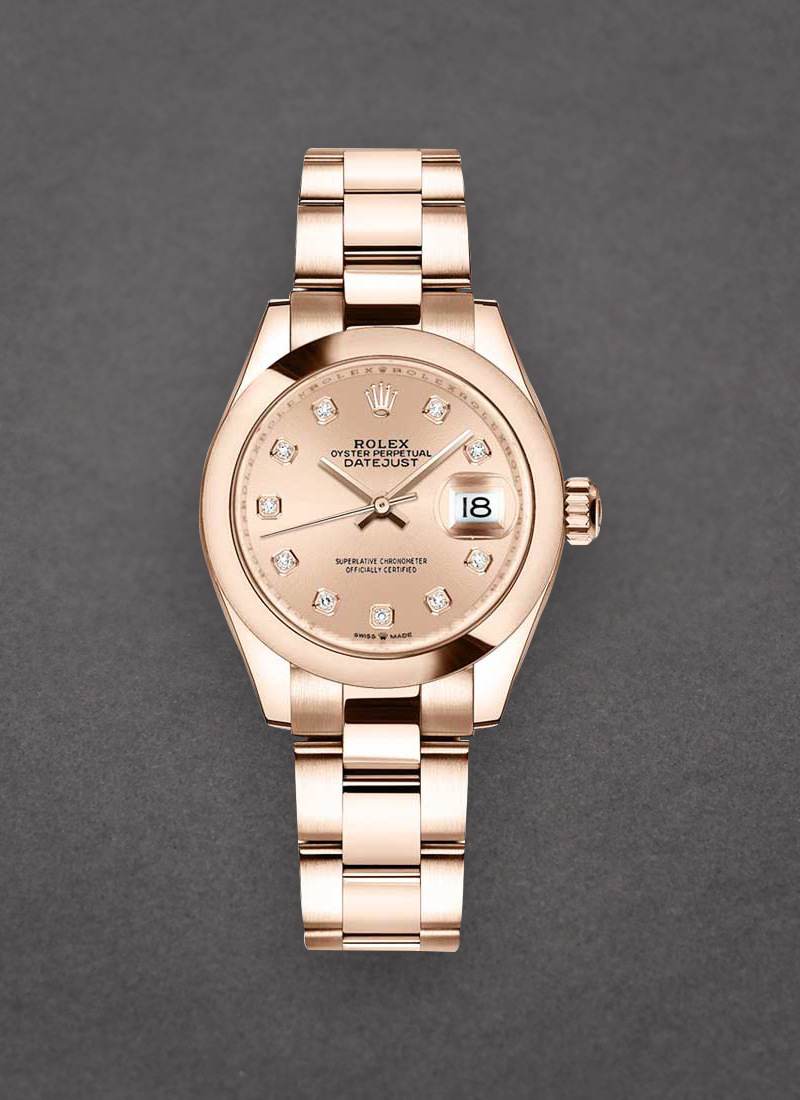 Rolex Unworn Datejust 31mm in Rose Gold with Domed Bezel