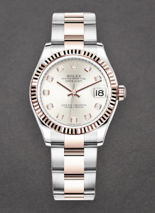 Rolex Unworn 278271-0015 Midsize Datejust 31mm in Steel with Rose Gold Fluted Bezel 278271-0015