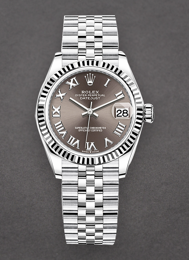 Rolex Unworn Midsize 31mm Datejust in Steel with Fluted Bezel