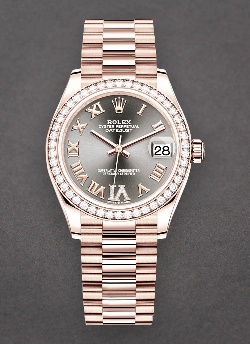 Rolex Unworn Datejust 31mm in Rose Gold with Dimoand Bezel