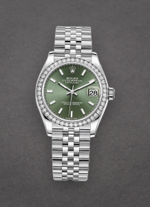 Rolex Unworn 278384rbr-0022 Mid Size Datejust 31mm in Steel with Diamond Bezel 278384rbr-0022