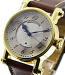 Piccadilly Frosted  38mm  in Yellow Gold On   Strap with Silver and Frosted Dial