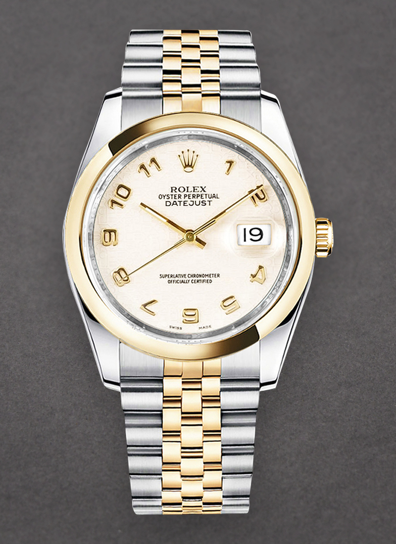 Pre-Owned Rolex Datejust 36mm in Steel with Yellow Gold Domed Bezel