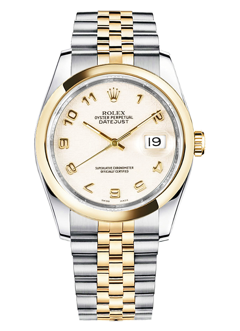 Pre-Owned Rolex Datejust 36mm in Steel with Yellow Gold Domed Bezel