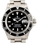 Submariner in Steel with Black Bezel on Oyster Bracelet With Black Dial