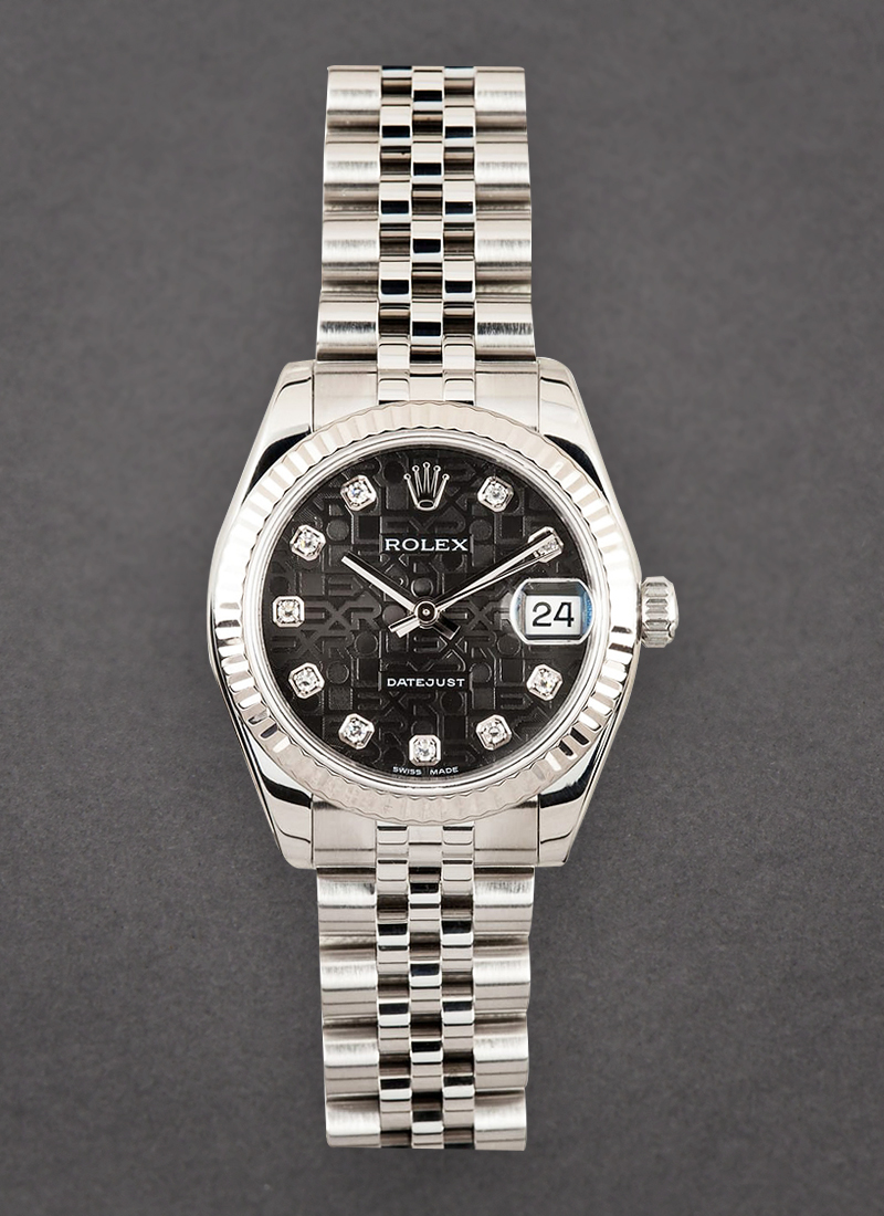 Pre-Owned Rolex MidSize DateJust in Steel with Fluted Bezel