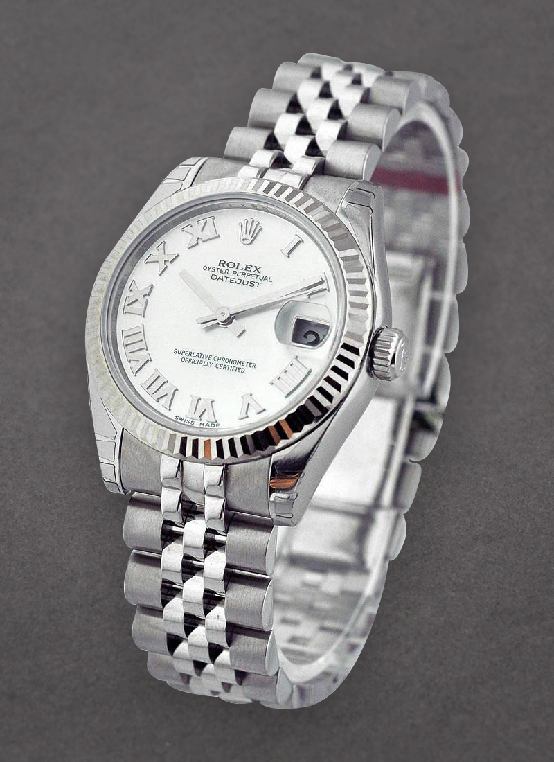 Pre-Owned Rolex Mid Size 31mm Datejust in Steel with Fluted Bezel