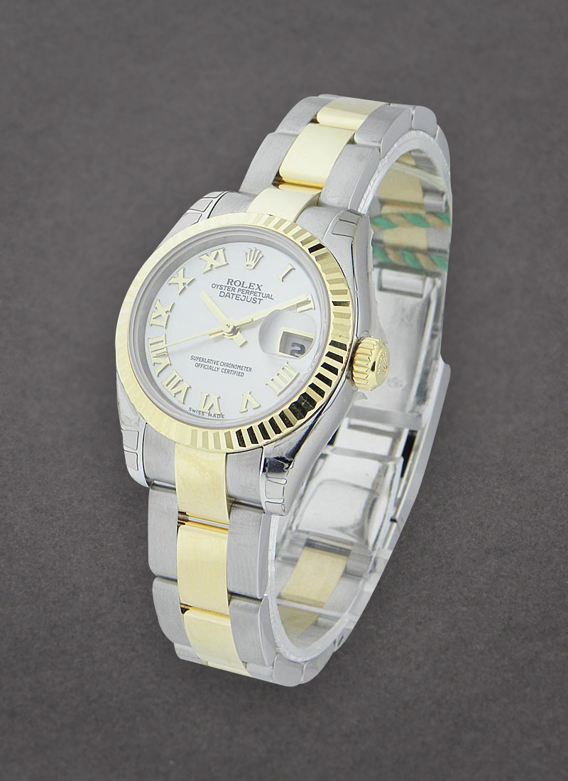 Pre-Owned Rolex Datejust 26mm in Steel with Yellow Gold Fluted Bezel