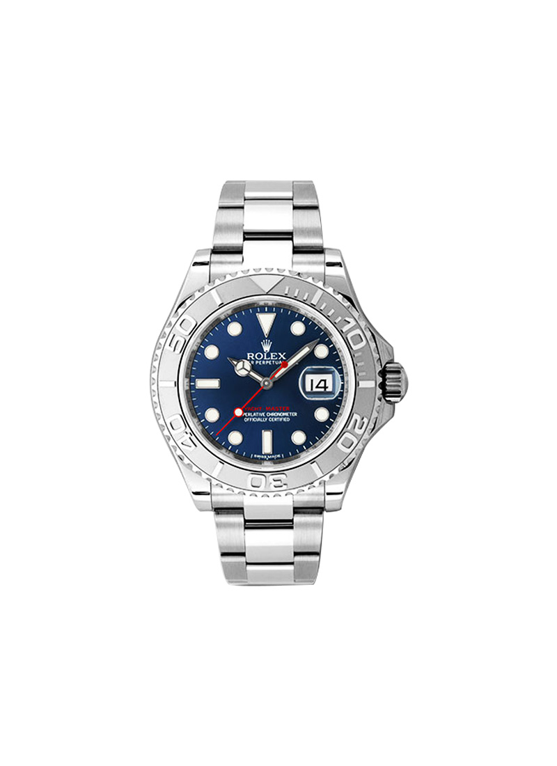 Pre-Owned Rolex Yachtmaster Men's 40mm in Steel with Platinum Bezel
