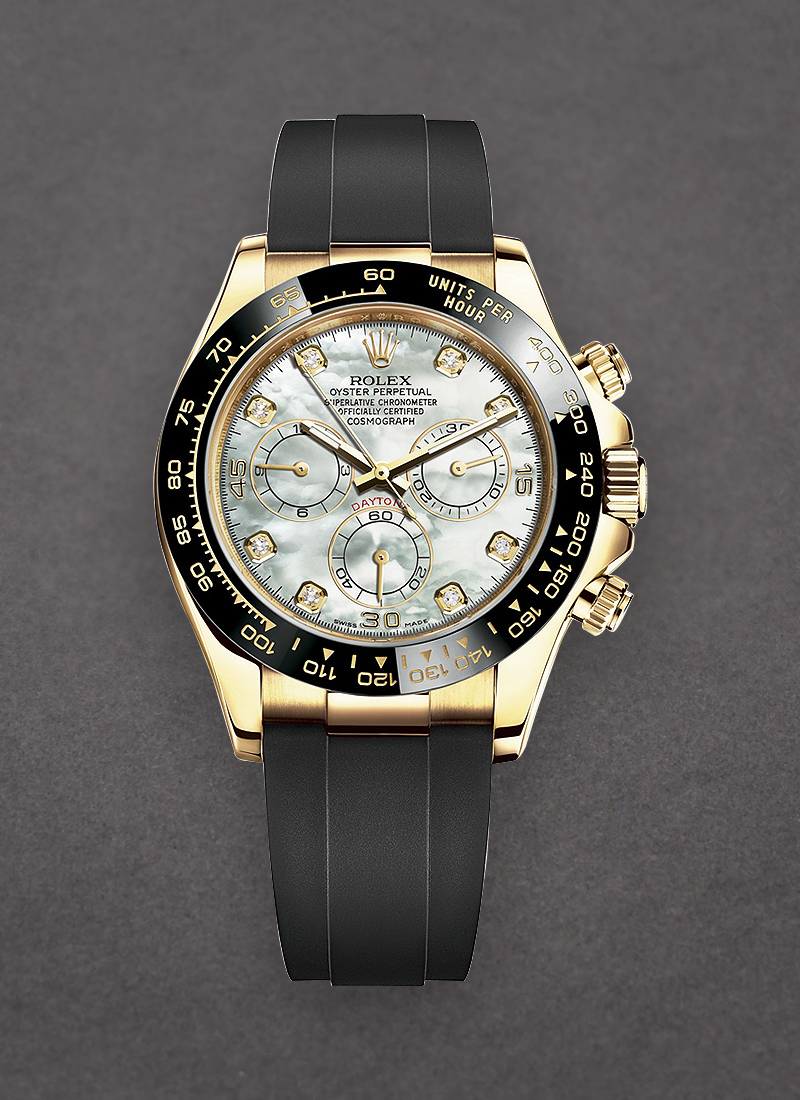 Pre-Owned Rolex Daytona 40mm Cosmograph in Yellow Gold with Black Bezel