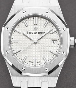 Royal Oak Automatic 34mm in Steel on Steel Bracelet with Silver Dial