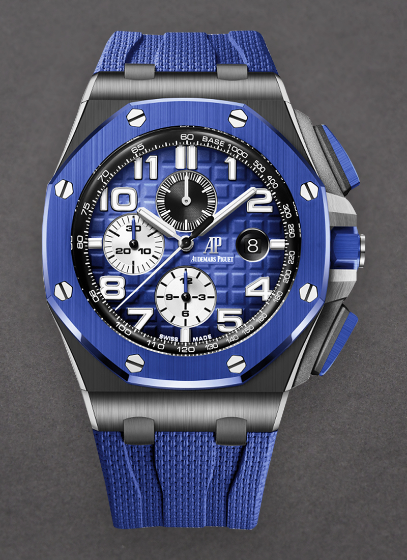 Audemars Piguet Royal Oak Offshore Chronograph in Black Ceramic with Blue Ceramic Bezel