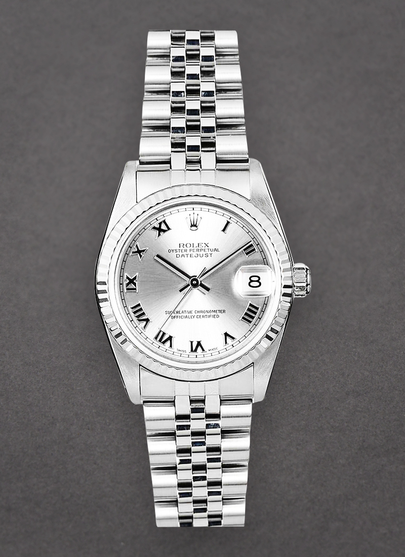 Pre-Owned Rolex Mid Size 31mm Datejust in Steel with Fluted Bezel