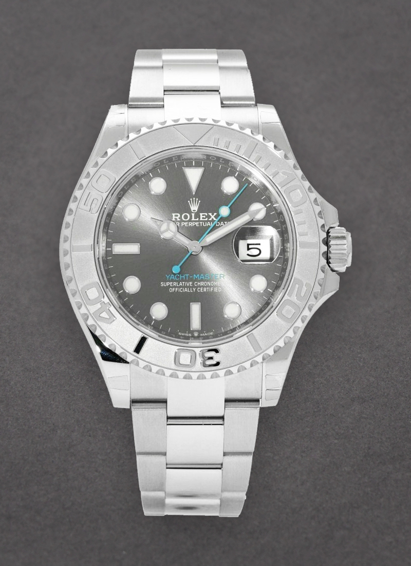 Pre-Owned Rolex Yachtmaster Men's 40mm in Steel with Platinum Bezel