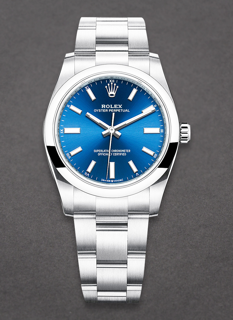 Pre-Owned Rolex Oyster Perpetual 34mm in Steel with Smooth Bezel